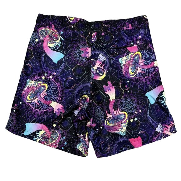 Kronic Prints Drill Clothing Mens Psychedelic Mushroom Board Shorts Size S NWT - Picture 2 of 15